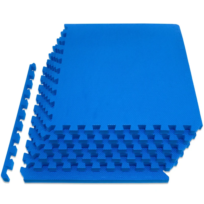 Exercise Puzzle Mat 3/4-Inch EVA Foam Interlocking Workout Flooring, Non-Skid, 24/96 Sq Ft