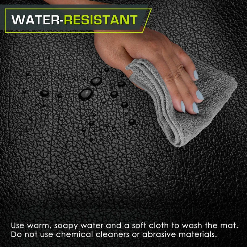 ProsourceFit Treadmill Floor Mat, 4mm Non-Slip PVC Equipment Protector, Black