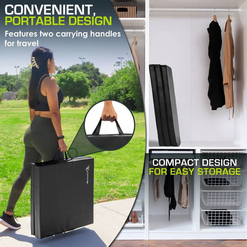 Tri-Fold Folding Exercise Mat 6x2x1.5