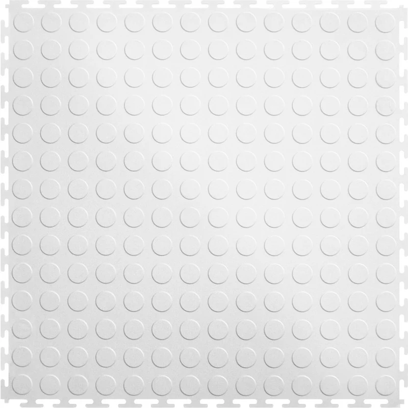 Coin Top Garage Tiles – Interlocking PVC Coin Pattern Floating Floor, 20.5-Inch, 5mm