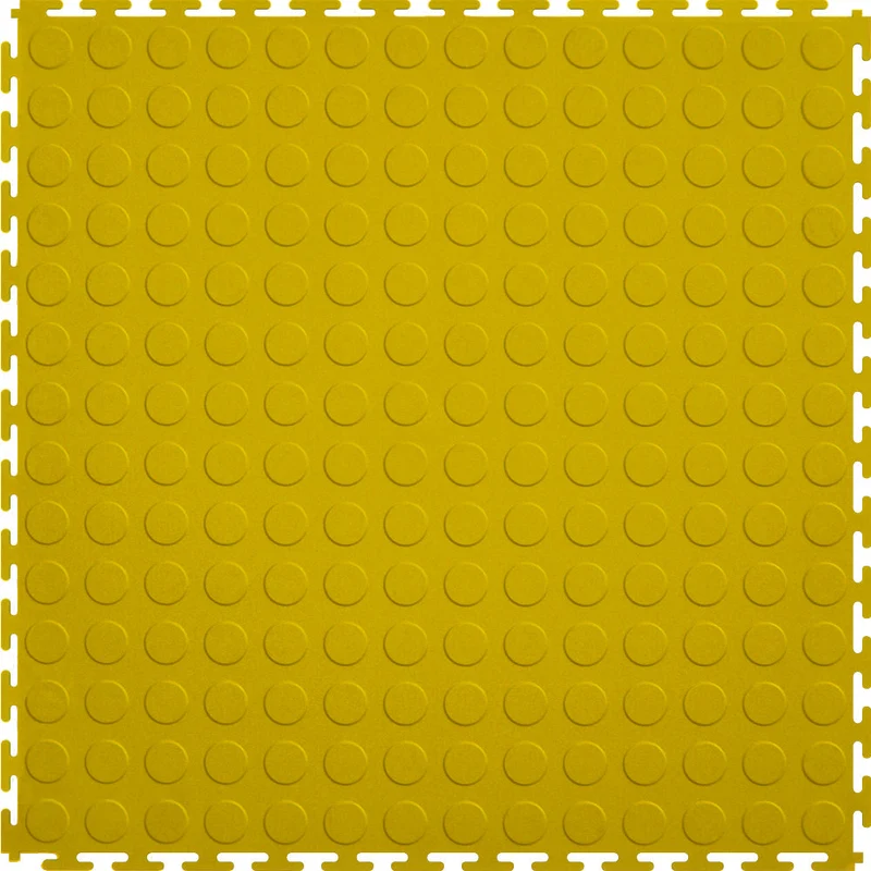 Coin Top Garage Tiles – Interlocking PVC Coin Pattern Floating Floor, 20.5-Inch, 5mm