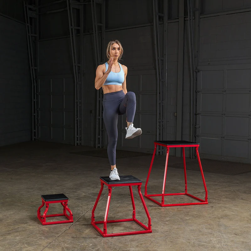 Body-Solid Steel Plyo Box, Steel Frame, 6-36 Inch Heights For Plyometric Training