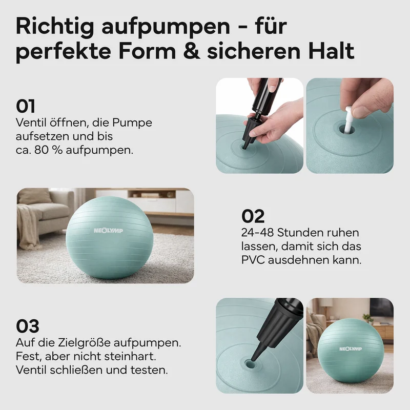 Gymnastikball - für aktives Sitzen, Recovery und Physio
