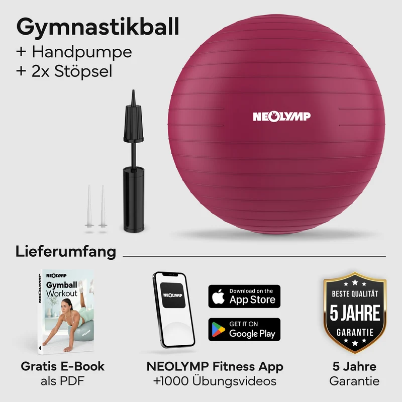 Gymnastikball - für aktives Sitzen, Recovery und Physio
