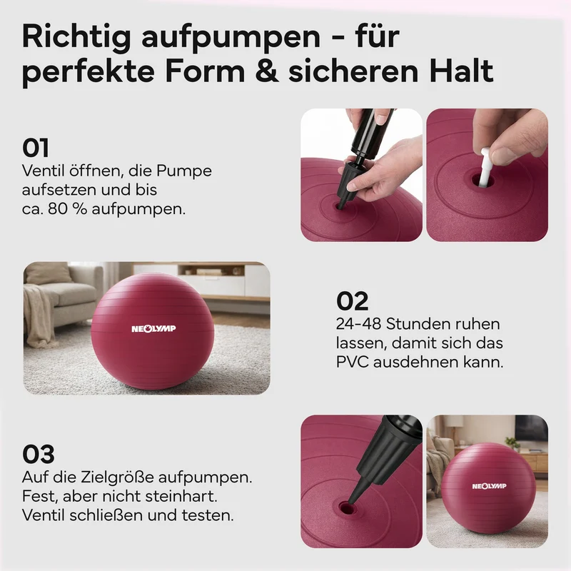 Gymnastikball - für aktives Sitzen, Recovery und Physio