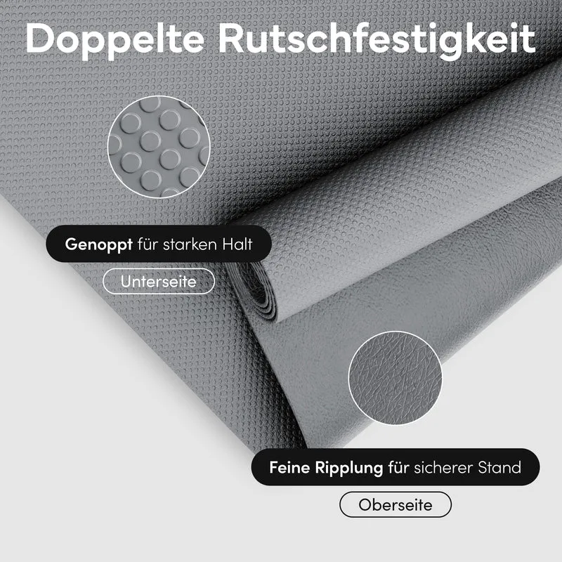 Laufbandmatte - Bodenschutz für Fitnessgeräte und Laufbänder XXL – Grau | B-Ware