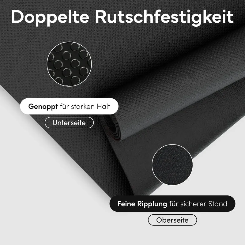 Laufbandmatte - Bodenschutz für Fitnessgeräte und Laufbänder XXL – Schwarz | B-Ware