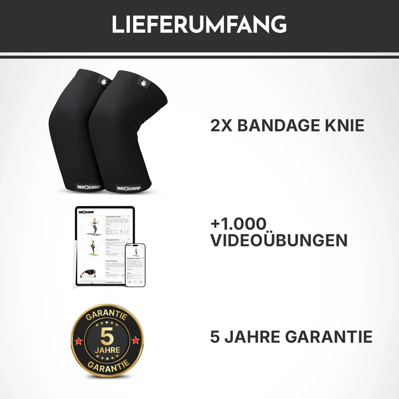 Kniebandagen - 2er Set, Größe S - XL – Größe: M (33-36 cm) | B-Ware