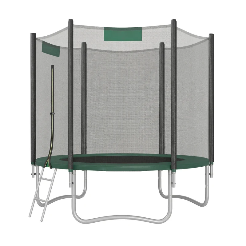 rundes Gartentrampolin mit Sicherheitsabdeckung