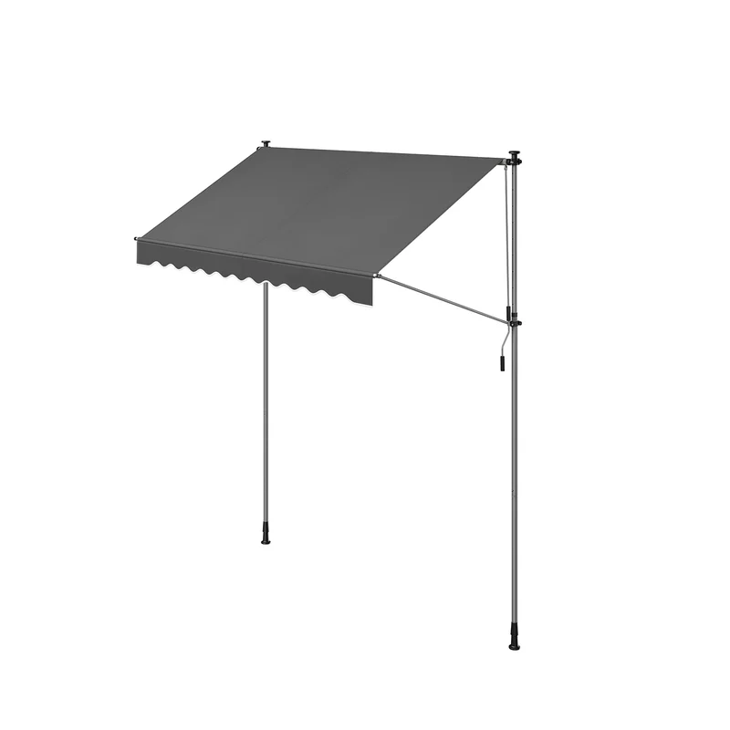 Klemmmarkise mit Handkurbel für Sonnenschutz