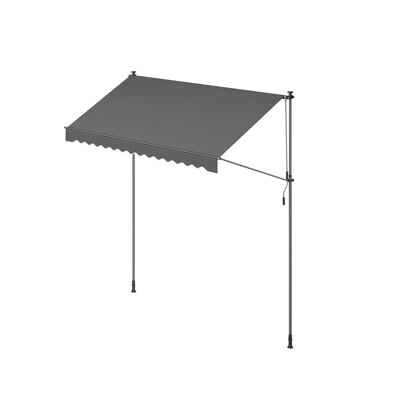 Klemmmarkise mit Handkurbel für Sonnenschutz