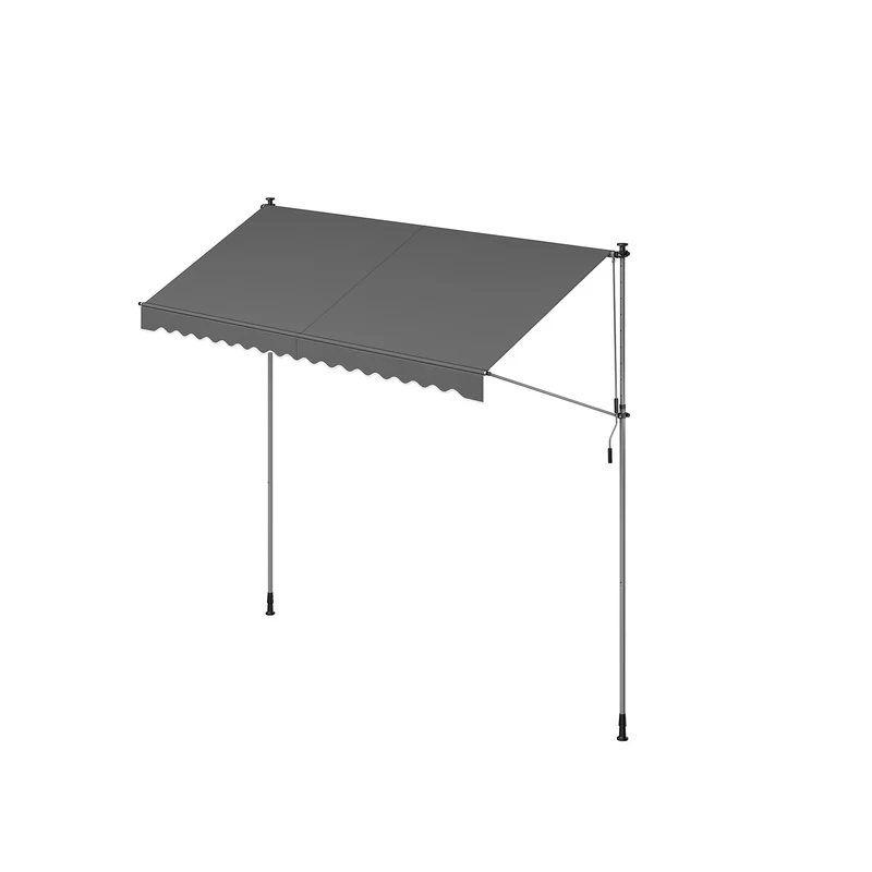 Klemmmarkise mit Handkurbel für Sonnenschutz