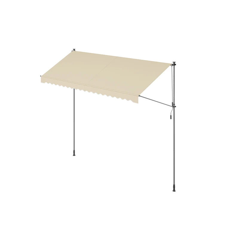 Klemmmarkise mit Handkurbel für Sonnenschutz