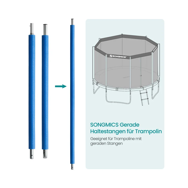Gerade Haltestangen-Set (1* obere + 1*untere) für Trampolin