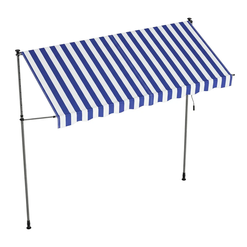 Klemmmarkise mit Handkurbel für Sonnenschutz