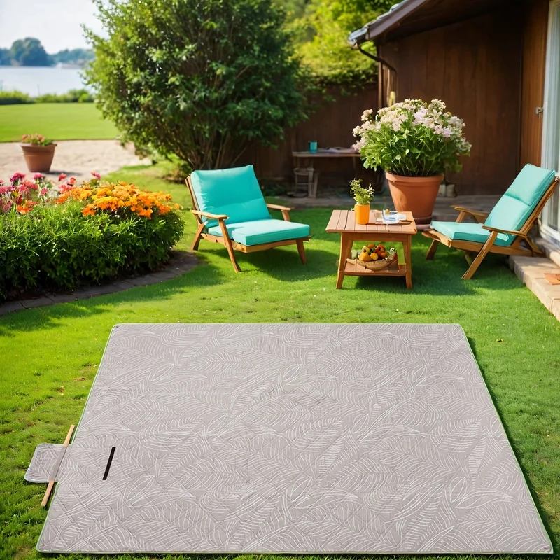 Picknickdecke mit 4 Erdankern wasserdicht maschinenwaschbar faltbar