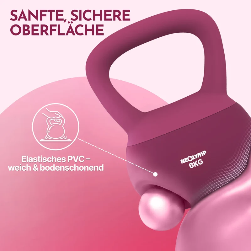 Soft Kettlebell - 2 kg bis 12 kg Trainingsgewichte – 6 kg / Berry | B-Ware