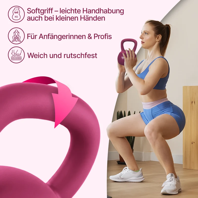 Soft Kettlebell - 2 kg bis 12 kg Trainingsgewichte – 6 kg / Berry | B-Ware