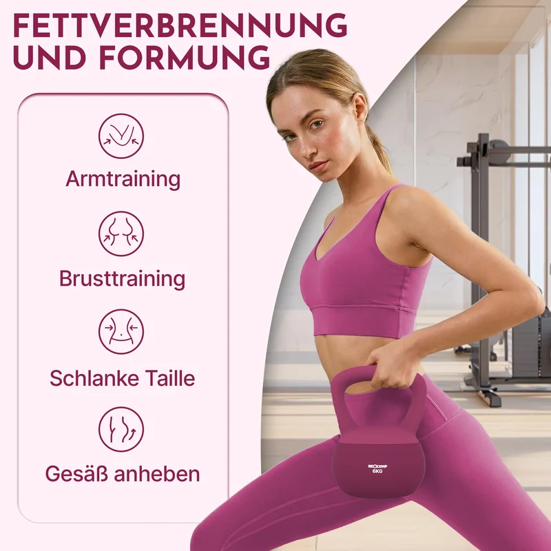 Soft Kettlebell - 2 kg bis 12 kg Trainingsgewichte – 6 kg / Berry | B-Ware