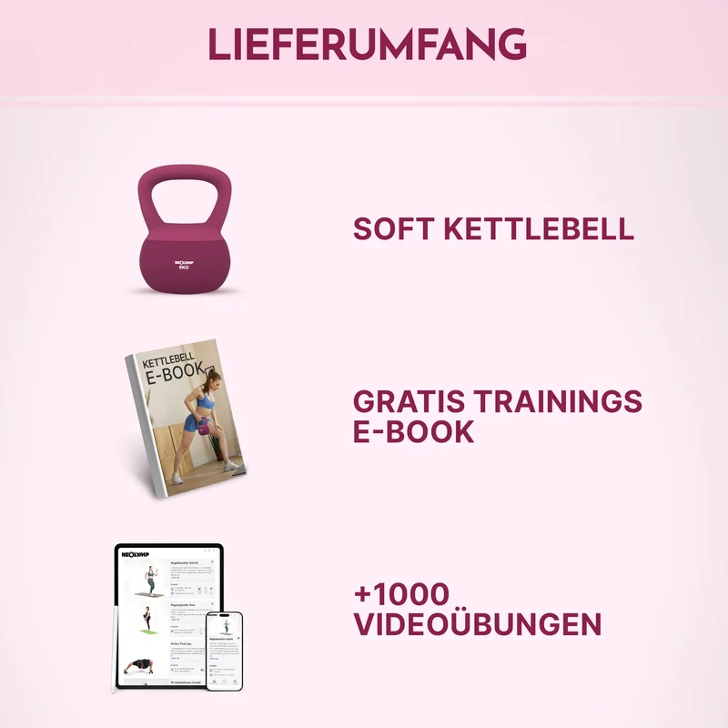 Soft Kettlebell - 2 kg bis 12 kg Trainingsgewichte – 6 kg / Berry | B-Ware