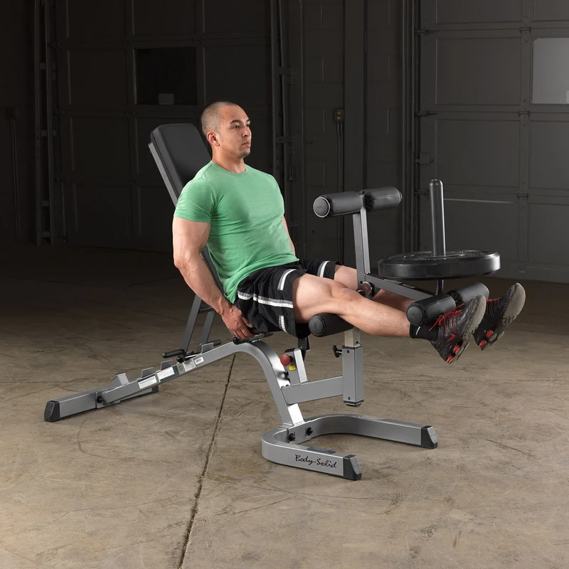 Body-Solid Leg Developer Attachment For GFID100 Adjustable Bench, Heavy-Duty Steel, Padded