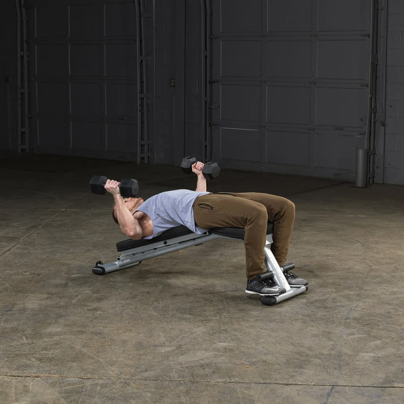 Body-Solid Commercial Folding Weight Bench, 7-Position Adjustable Incline/Decline