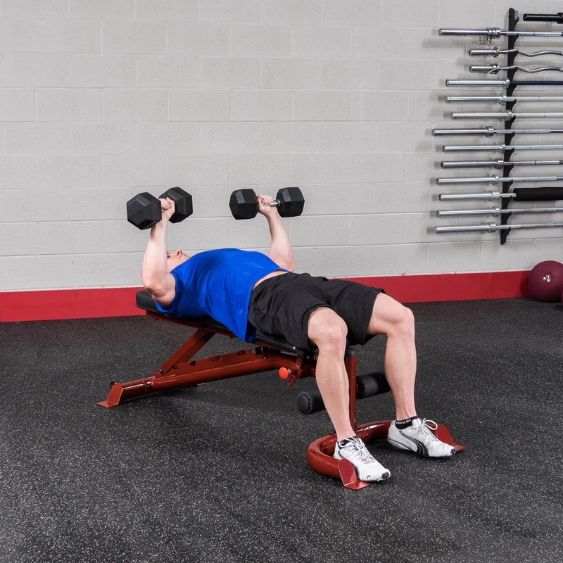 Body-Solid GFID100 Adjustable Weight Bench With 6 Positions, DuraFirm Pads & Wheels