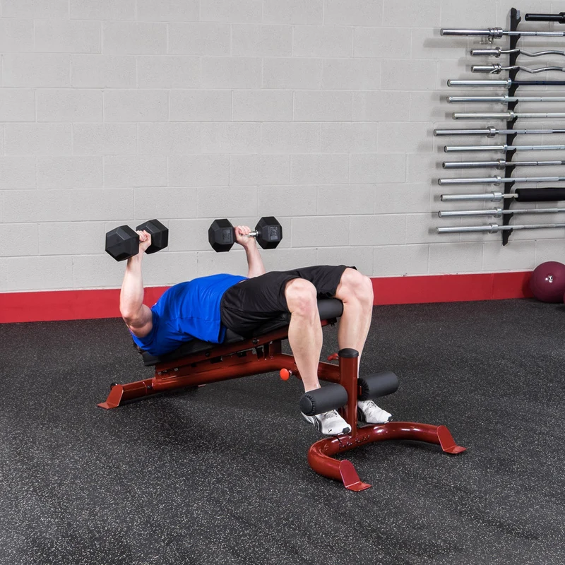 Body-Solid GFID100 Adjustable Weight Bench With 6 Positions, DuraFirm Pads & Wheels
