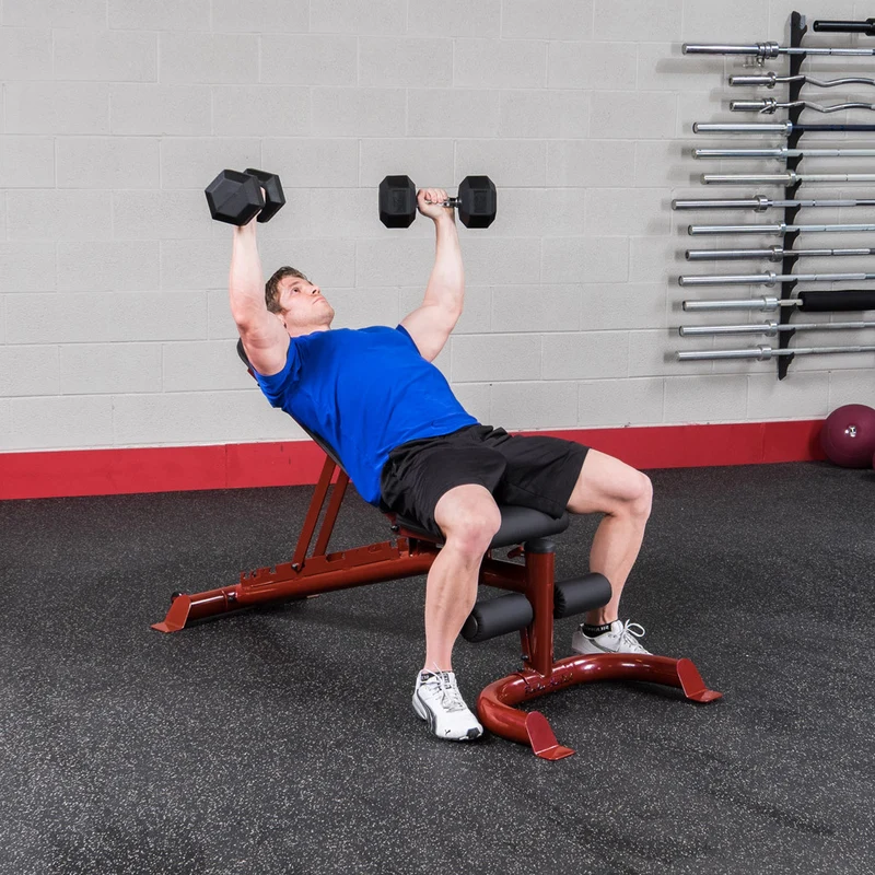 Body-Solid GFID100 Adjustable Weight Bench With 6 Positions, DuraFirm Pads & Wheels
