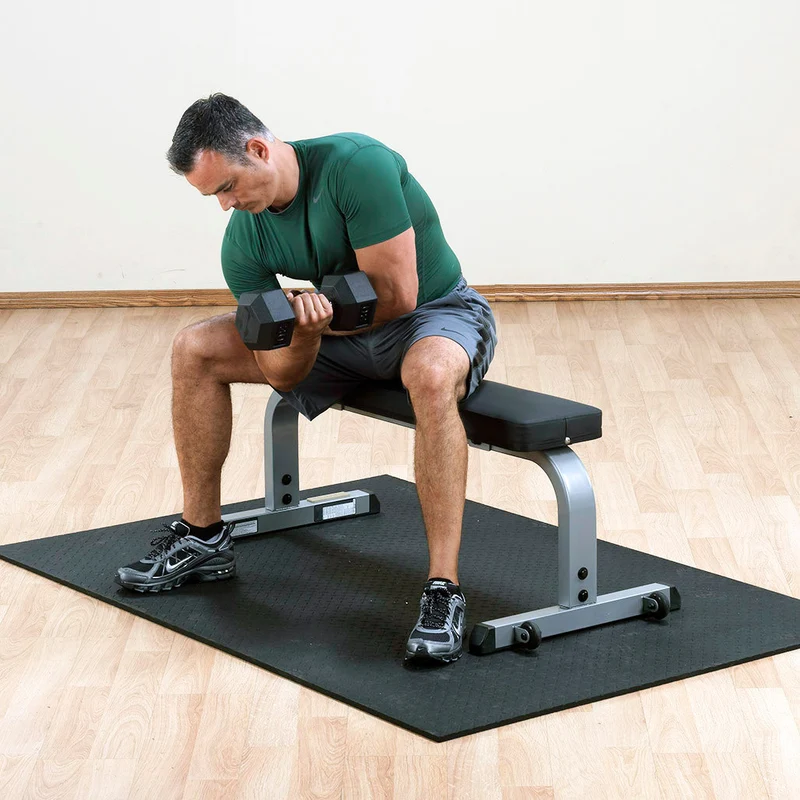 Body-Solid GFB350 Heavy Duty Flat Bench With DuraFirm Upholstery And Steel Frame