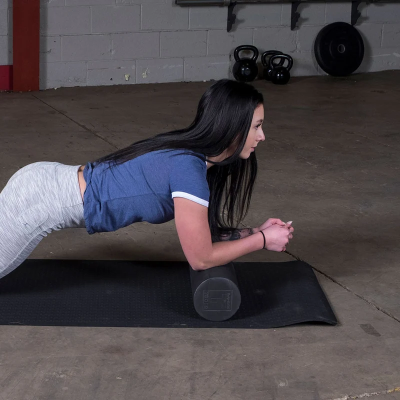 Body-Solid Tools 18-Inch High Density Foam Roller, 6-Inch EVA Massage & Balance