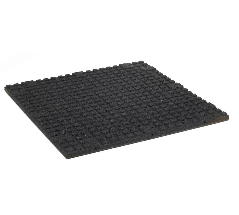 1 Inch Rubber Tiles - 24 X 24 Interlocking Impact-Absorbing Gym Flooring, Recycled, USA-Made