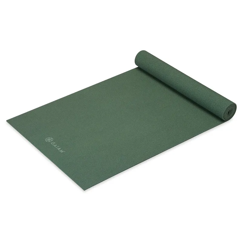 GAIAM Classic 5mm Yoga Mat, Textured Non-Slip Surface, Lightweight PVC Pilates Mat