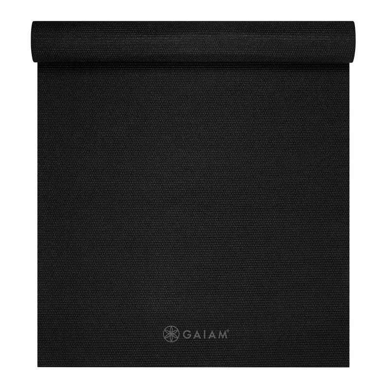 GAIAM Classic 5mm Yoga Mat, Textured Non-Slip Surface, Lightweight PVC Pilates Mat