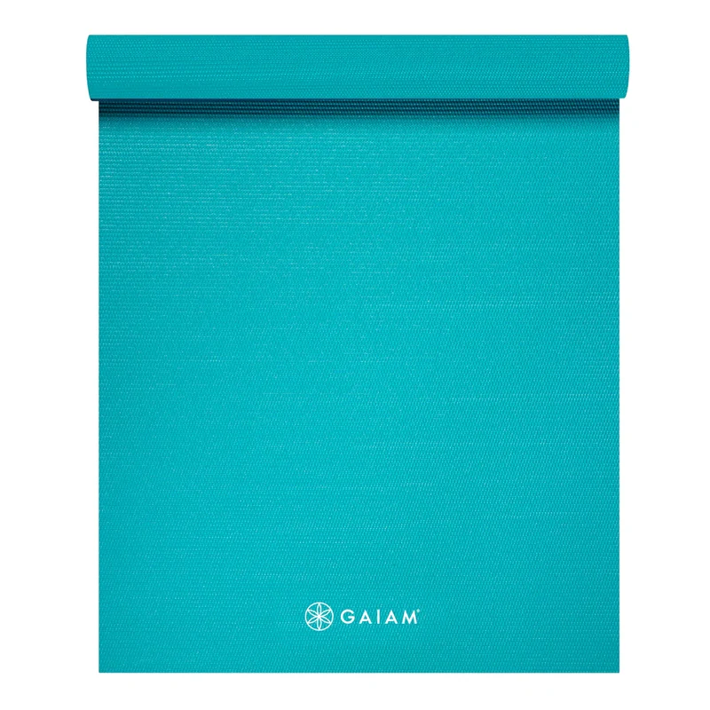 GAIAM Classic 5mm Yoga Mat, Textured Non-Slip Surface, Lightweight PVC Pilates Mat