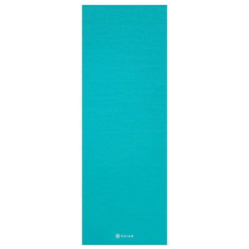 GAIAM Classic 5mm Yoga Mat, Textured Non-Slip Surface, Lightweight PVC Pilates Mat