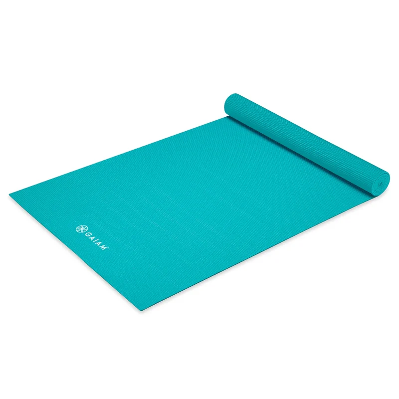 GAIAM Classic 5mm Yoga Mat, Textured Non-Slip Surface, Lightweight PVC Pilates Mat