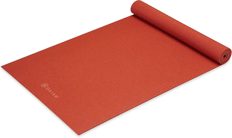 GAIAM Classic 5mm Yoga Mat, Textured Non-Slip Surface, Lightweight PVC Pilates Mat