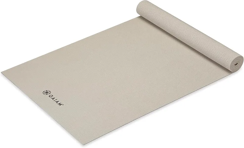 GAIAM Classic 5mm Yoga Mat, Textured Non-Slip Surface, Lightweight PVC Pilates Mat