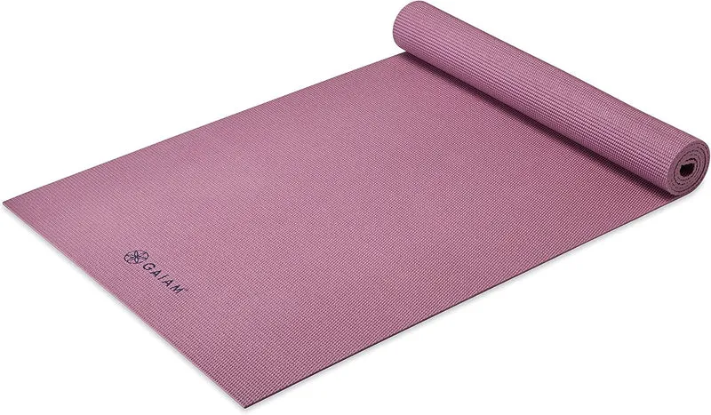 GAIAM Classic 5mm Yoga Mat, Textured Non-Slip Surface, Lightweight PVC Pilates Mat
