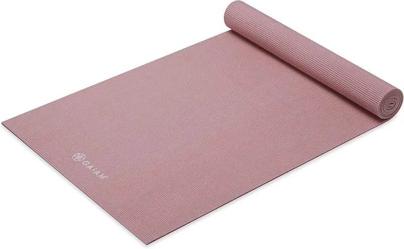 GAIAM Classic 5mm Yoga Mat, Textured Non-Slip Surface, Lightweight PVC Pilates Mat