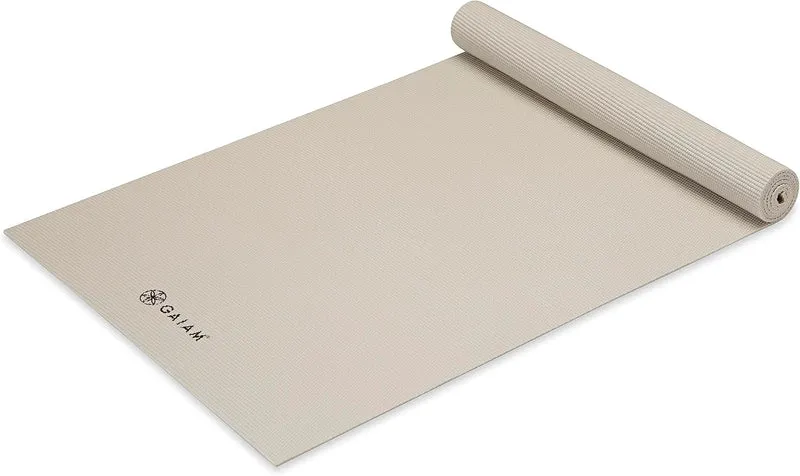 GAIAM Classic 5mm Yoga Mat, Textured Non-Slip Surface, Lightweight PVC Pilates Mat