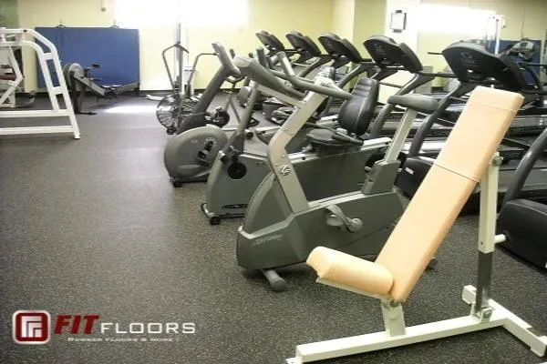 Rubber Gym Flooring Rolls - 48" Wide, Recycled Rubber, Made In USA - California Warehouse