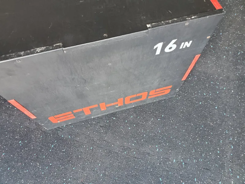 Interlocking Rubber Gym Tiles - Confetti Black, Recycled Rubber, Shock-Absorbing, Made In USA