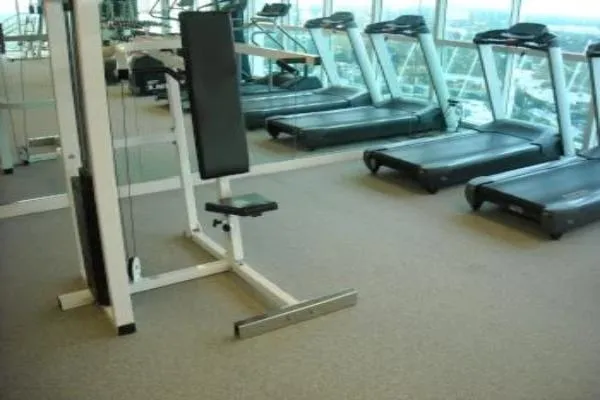 Galaxy Plus Rubber Gym Flooring Rolls - 48-Inch Wide, Recycled Rubber, Slip-Resistant, USA Made