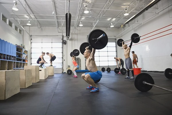Rubber Gym Flooring Rolls - Crossfit Black, 48-Inch Wide, Recycled USA-Made, Slip-Resistant