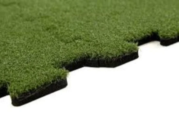 Indoor Turf Tiles 34, 24mm Recycled Rubber Backing, 23 x 46-Inch Interlocking