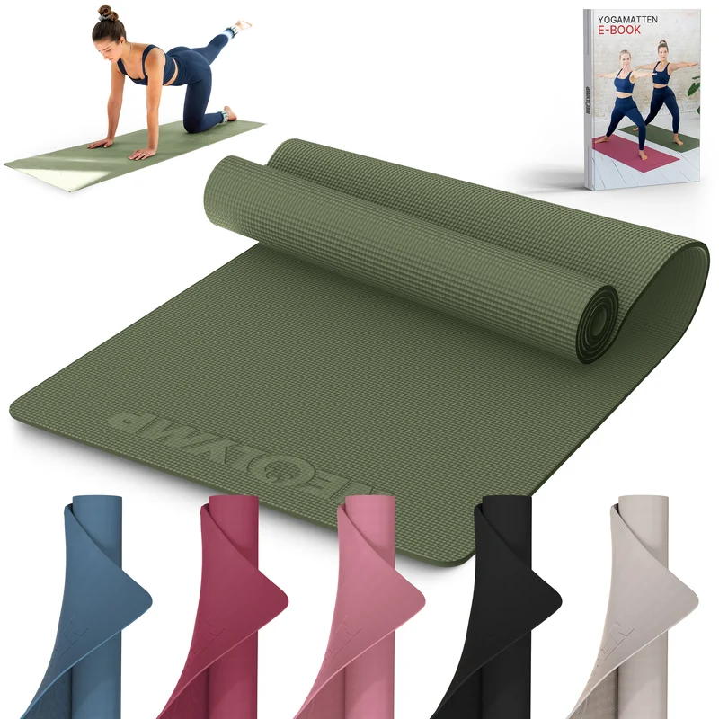 Premium Yogamatte – ideal für Yoga, Pilates & Gymnastik – Olivgrün | B-Ware