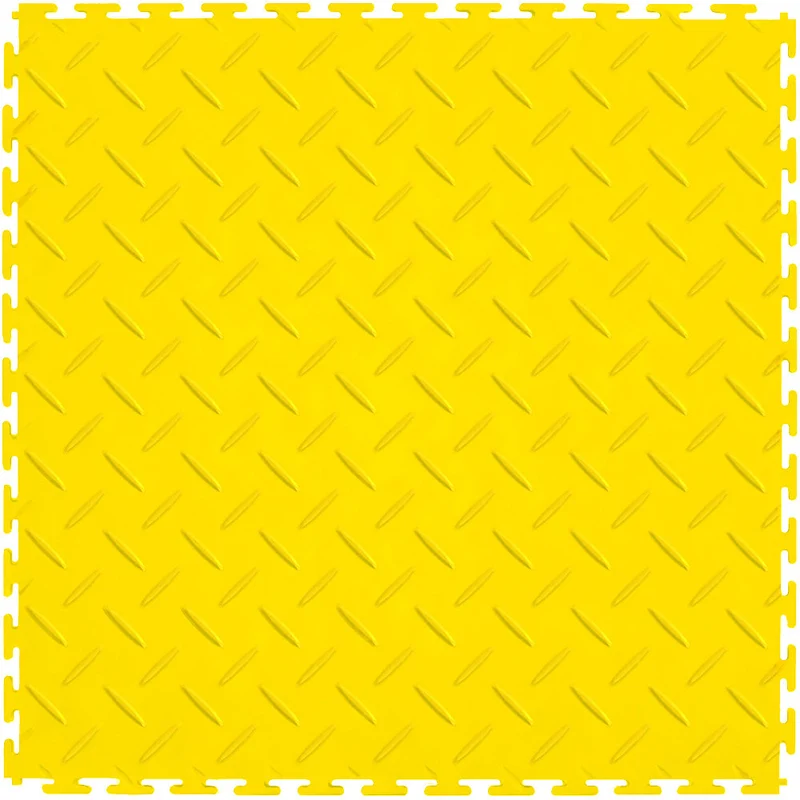 PVC Garage Floor Tiles - Interlocking Diamond Pattern, Durable 20.5-Inch Tiles