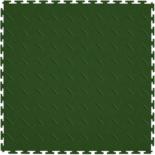 PVC Garage Floor Tiles - Interlocking Diamond Pattern, Durable 20.5-Inch Tiles